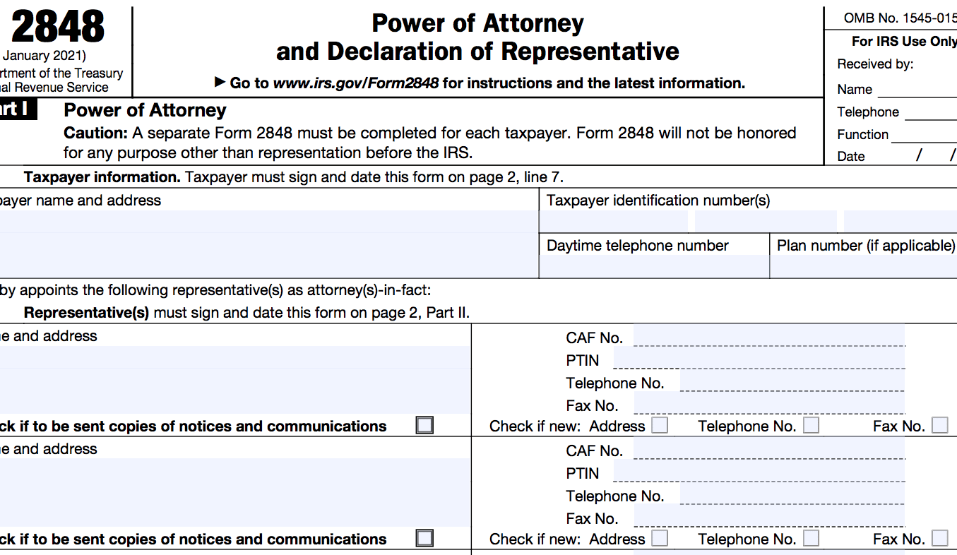 IRS Form 2848