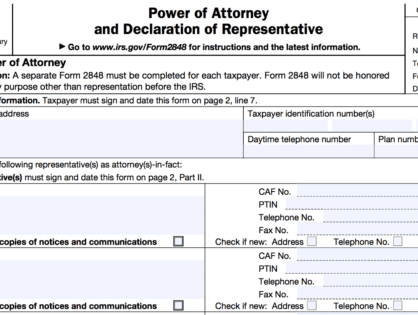 IRS Form 2848