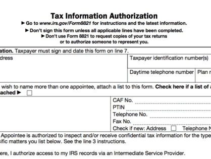 IRS Form 8821