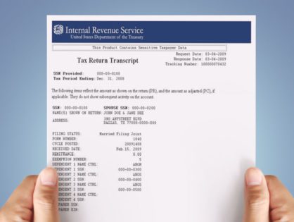 IRS Tax Return Transcript
